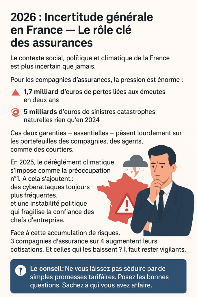 Incertitudes climatiques et assurances en France